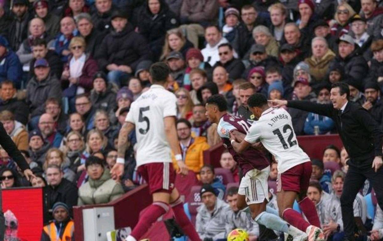 英超第15轮阿斯顿维拉2-1阿森纳